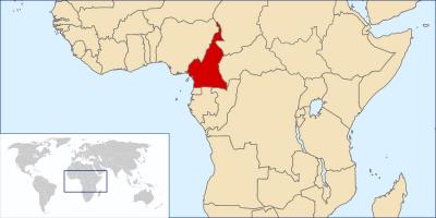 Камерун байршил дээр дэлхийн газрын зураг