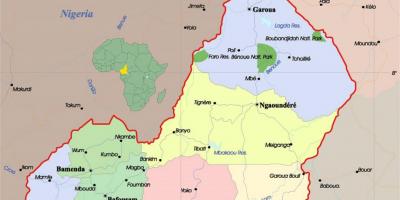 Камерун газрын зураг бүхий хотууд